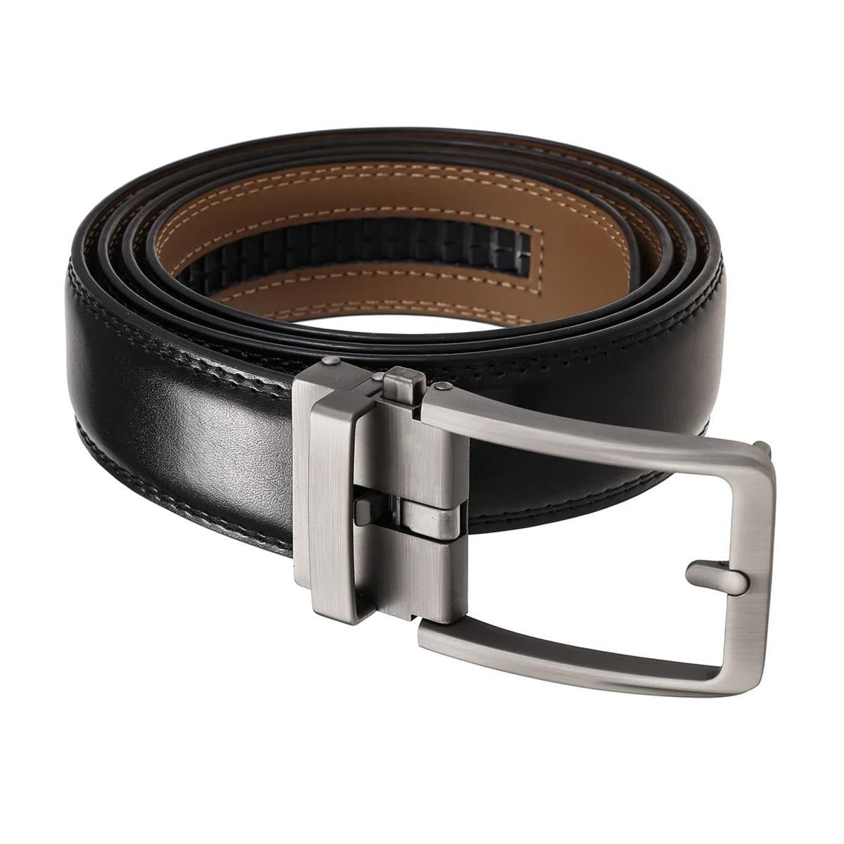 Ceinture Vacuna en cuir noir sans trous